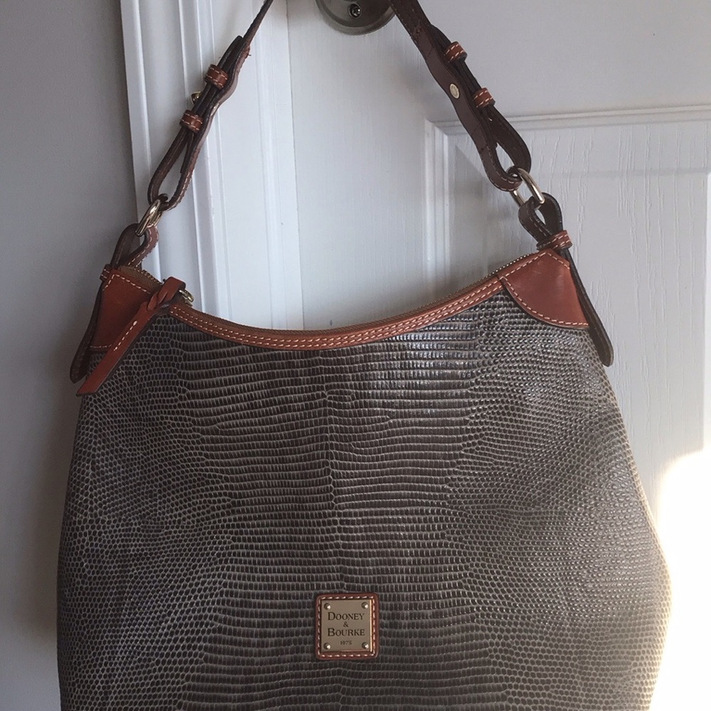 Dooney & Bourke Textured Brown Shoulder Bag